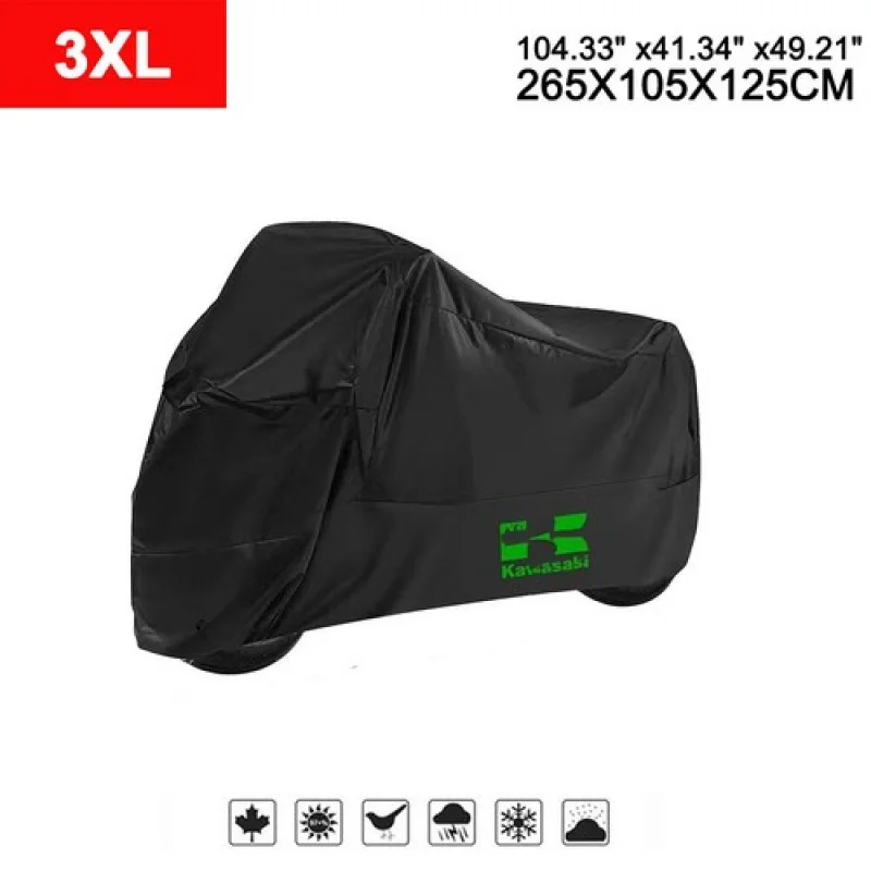 

3XL Waterproof Motorcycle Cover UV For Kawasaki Ninja 250 R 300 500 650 1000
