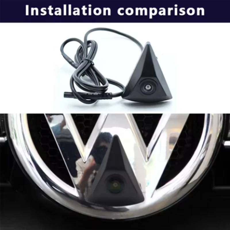 Wide-Angle HD Front View Parking Camera for VW Golf, Jetta, Touareg, Passat, Polo, CC, Tiguan,Bora,Caddy, Room Electrical Wiring
