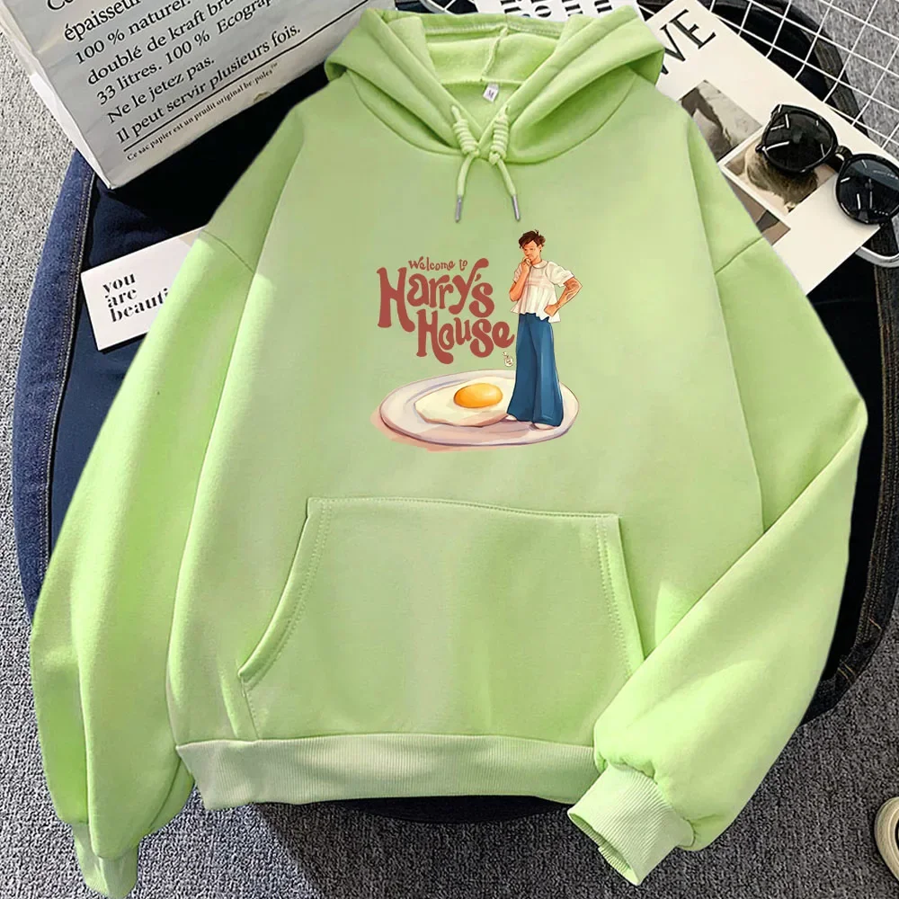 Harrys House Graphic Hoodies Unisex Cartoon Pullover Autumn/winter Fleece Hoody Originality Aesthetic Sweatshirt Long-sleeved