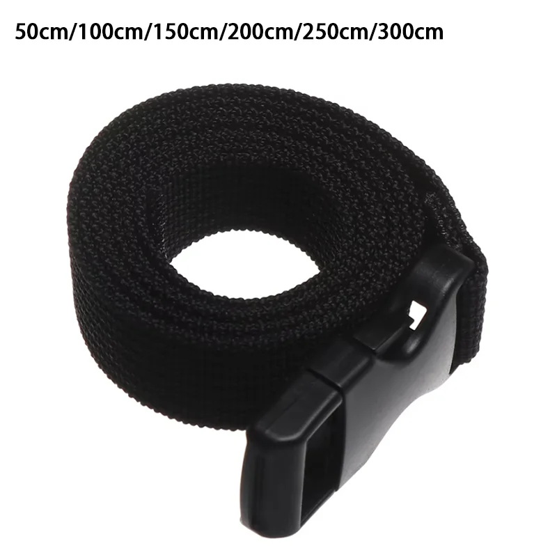 Travel Tied Nylon Cargo Tie Down Luggage Black Durable Lash Belt Strap With Cam Buckle Travel Kits Outdoor Camping Tool