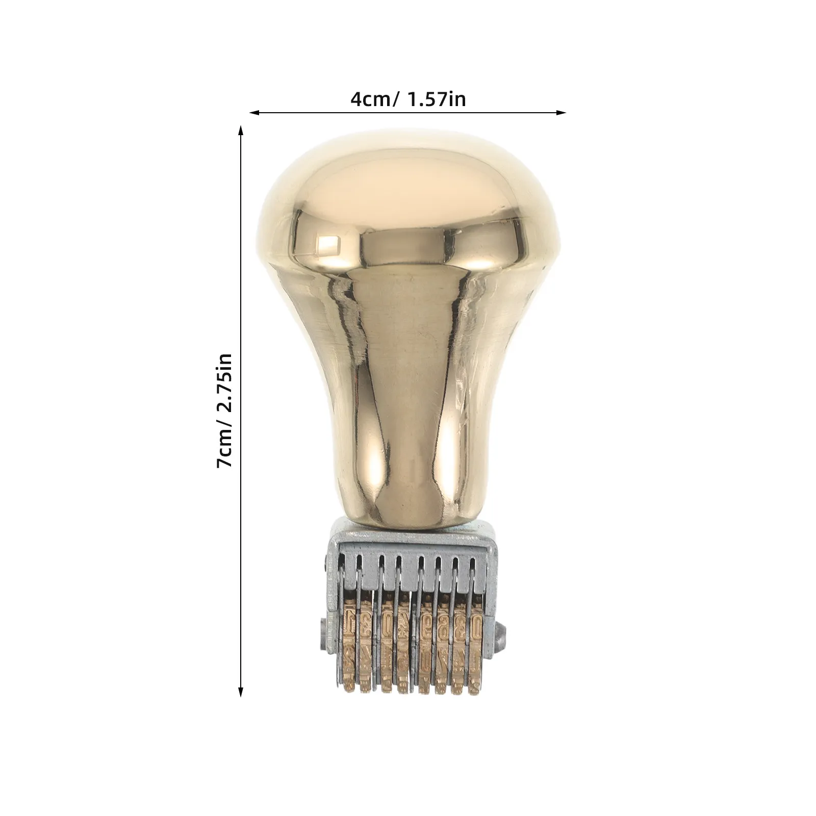 Adjustable Date Stamper Rotary Metal Date Stamp With Copper Handle Vintage Handheld Number Stamp For Scrapbooking Office Library