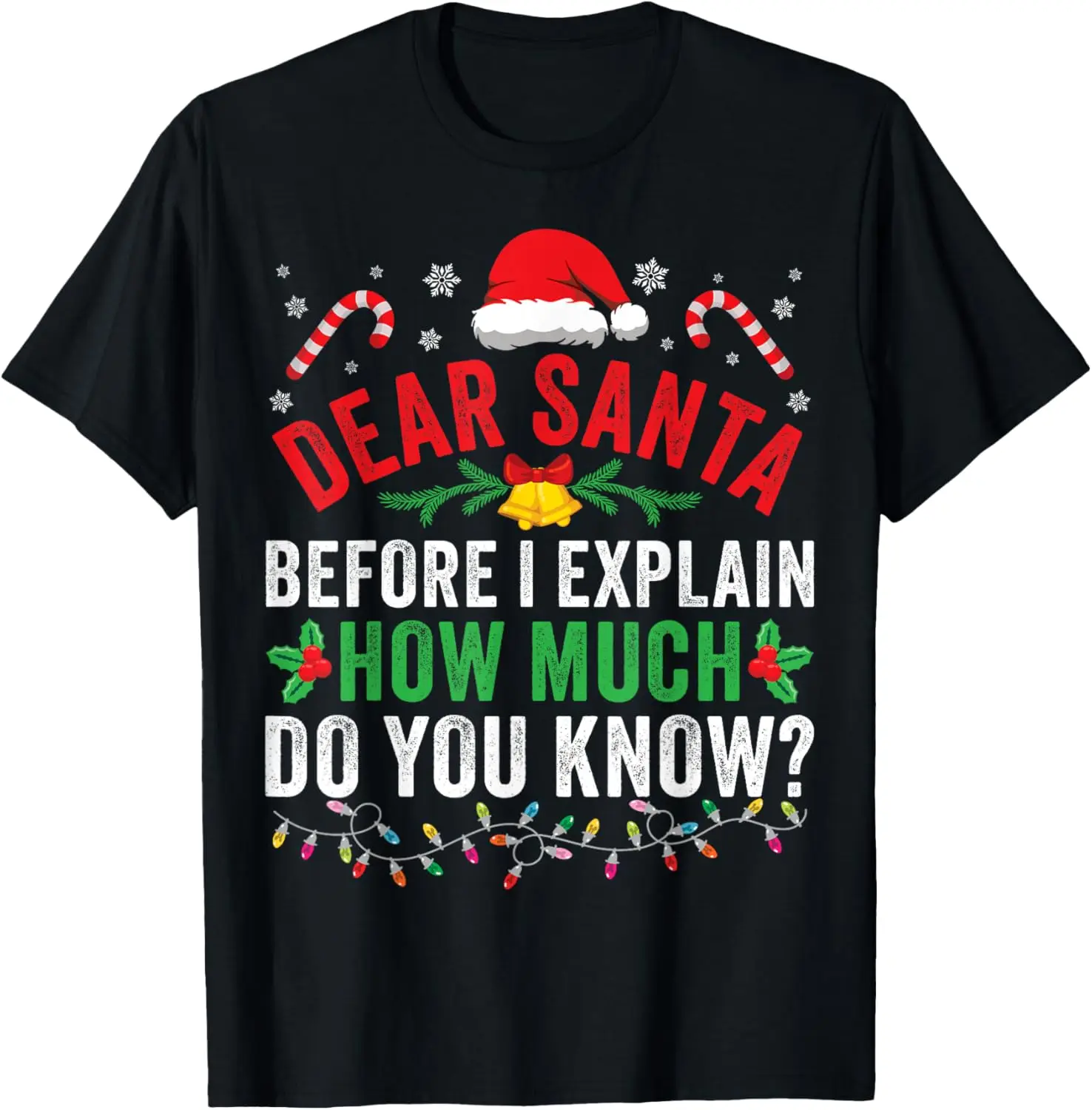 Funny Christmas Dear Santa I Can Explain Kids Men Women T-Shirt
