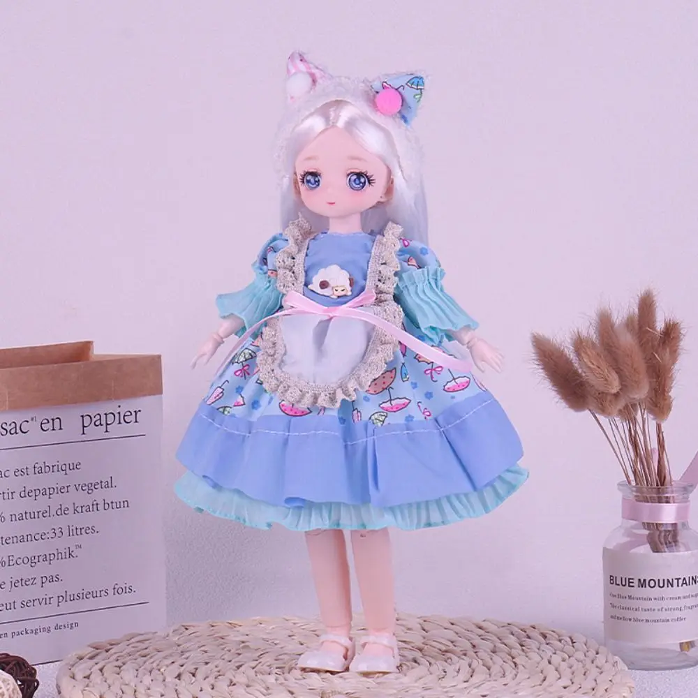 Jouet de poupée Bjd mobile Multiple de 30cm, poupée articulée amovible, jouet habillé pour fille, yeux attrayants, poupées BJD