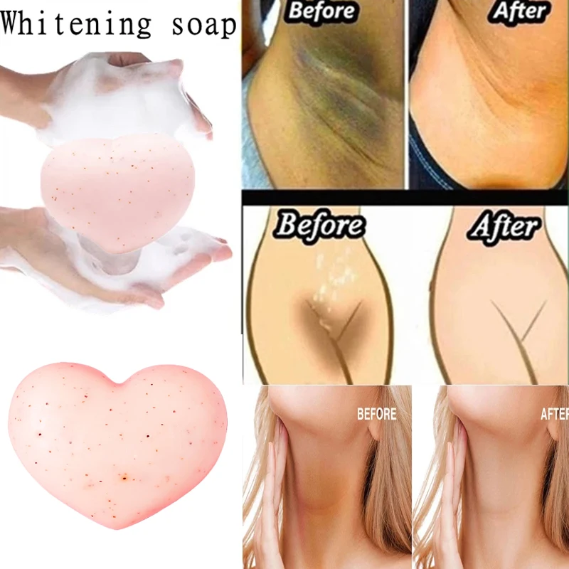 80G ผิว Bleaching สบู่ครีมรักแร้ใต้วงแขน/ขาหนีบ Whitening พีชหอม Feminine Intimate Wash Body Scrub