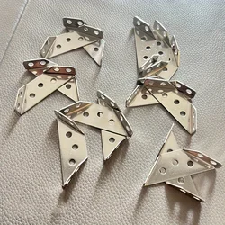 10 PCS Multifunctional Stainless Steel Corner Code with Three Fixed Support Layers, Universal Hanging Code Furniture Connectors