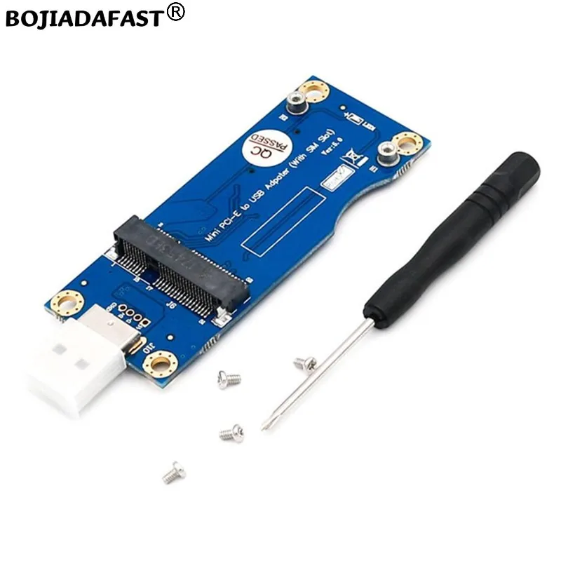 Conector USB 2,0 a Mini PCI-E, adaptador inalámbrico MPCIe, 1 ranura para tarjeta SIM estándar VER 5,0 para módem GSM 3G, 4G, LTE, módulo WWAN