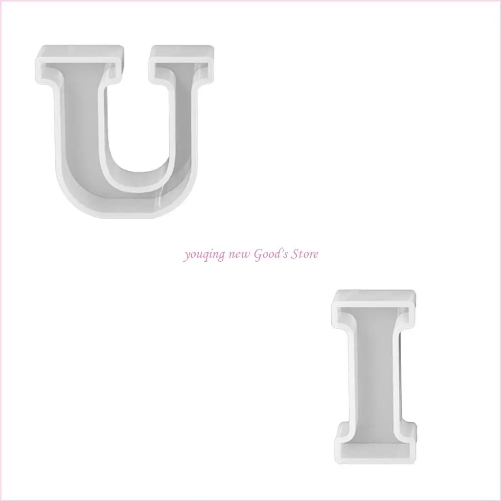 

57QA Letter Shaped Silicone Keychain Moulds Pendant Accessories for Hand Making Lover