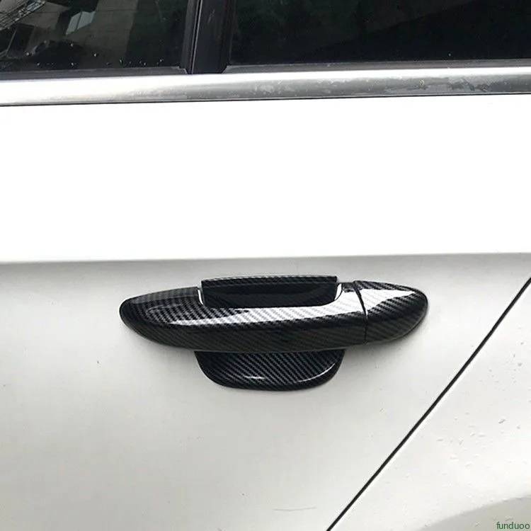 Carbon Fiber Chrome Car Door Handle Covers Trim Styling Auto Accessories for VW Passat CC B6 B7 2007-2016
