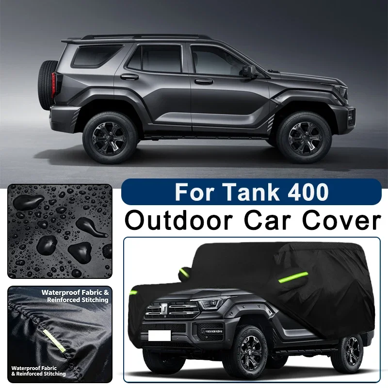 

Outdoor Car Cover Waterproof Dustproof UV Sun Protection, Full Car Protector Exterior Accessories For Tank 400 2023-2026