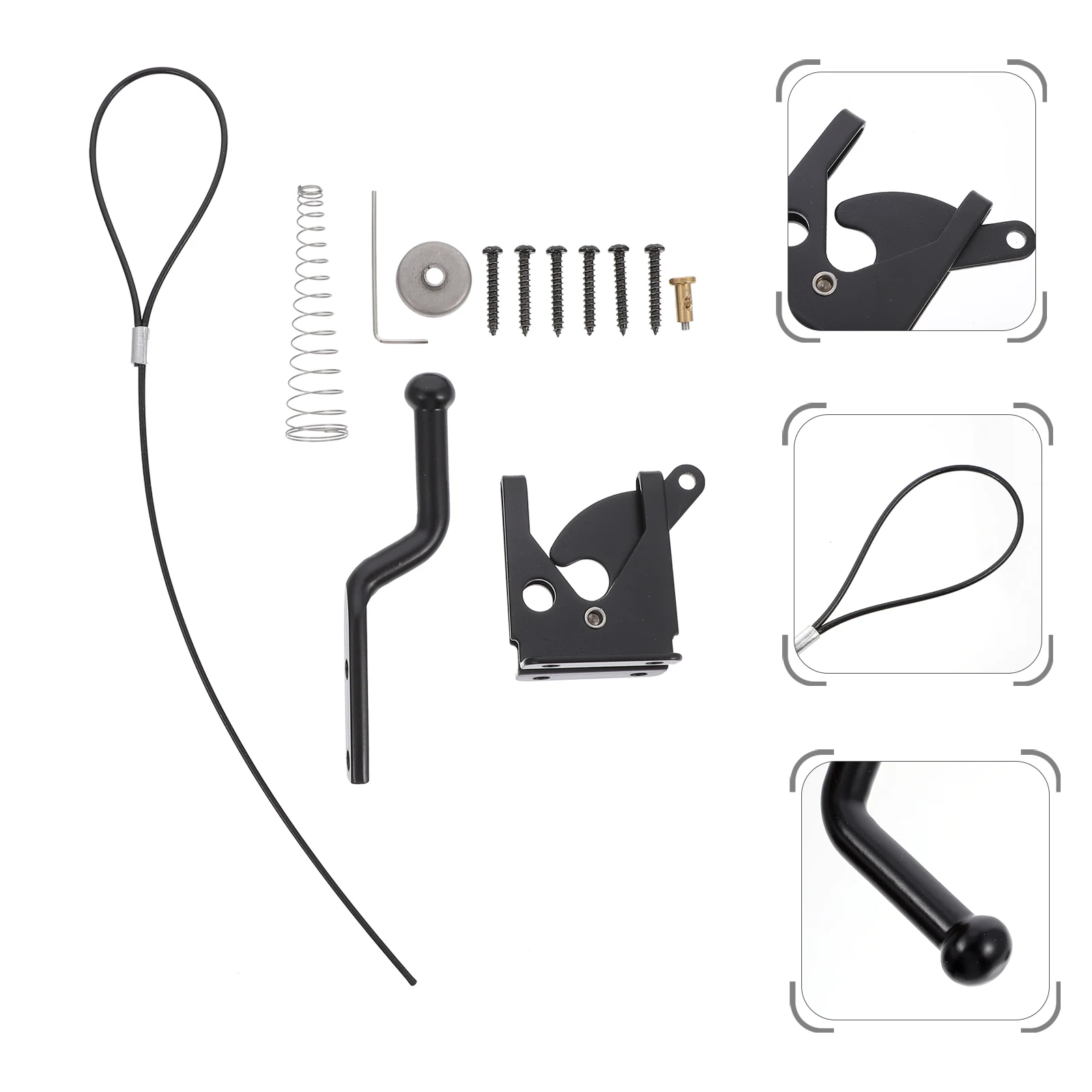 

Fence Lock Lever Automatic Latch Slide Bolt Gate Metal Door Wood Black Slide Bolt Gate Latch Sliding Hardware Garage Shed