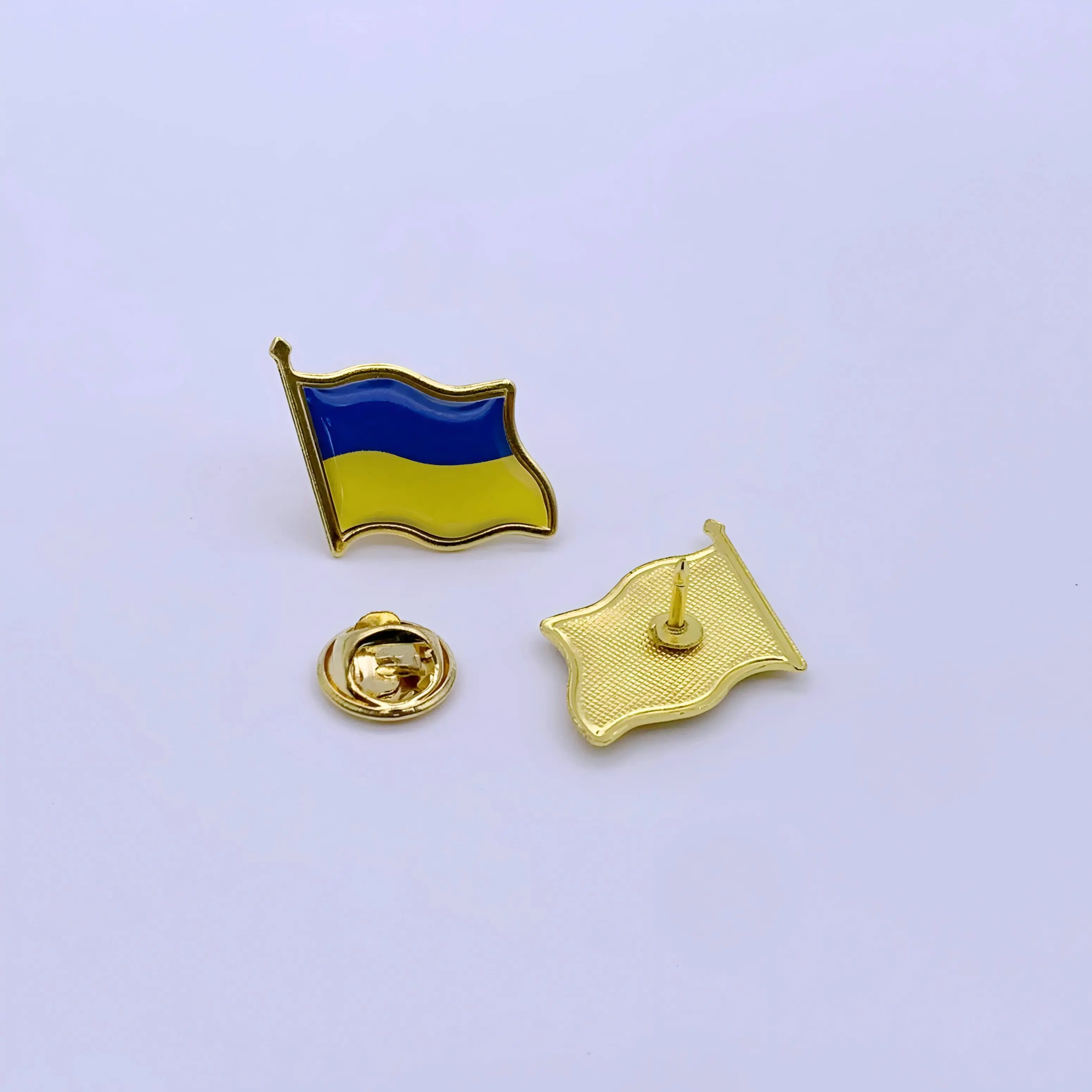Anstecknadeln mit Ukraine-Flagge – Großpackung, ukrainische nationale Emblem-Abzeichen für Jacken, Hüte, Rucksäcke und Kleidung – Detail 1