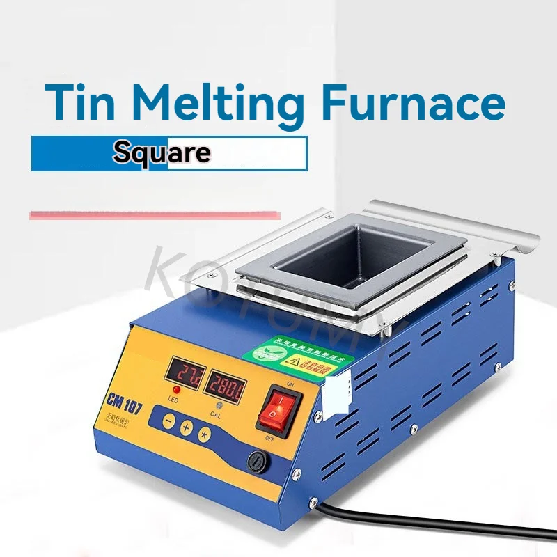 CM280S Square Solder Pot Fast Heating Melting Bath For Circuit Board Component Desoldering Electronic Rework Repair Daily Operat