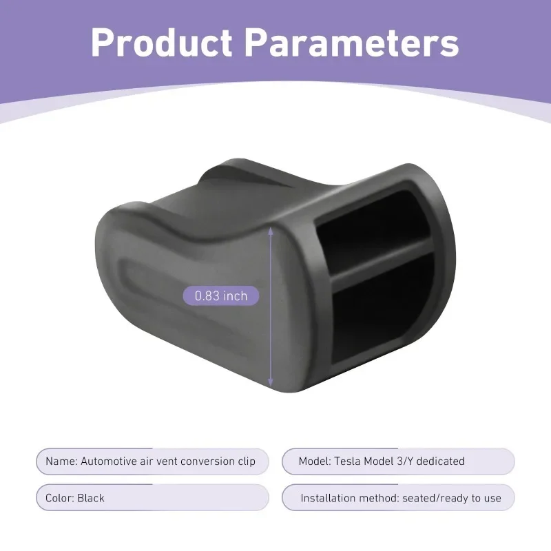 Car Air Outlet Fragrance Clip Adapter Bracket for Tesla Model3 ModelY Highland Juniper  Auto Interior Modification Accessories