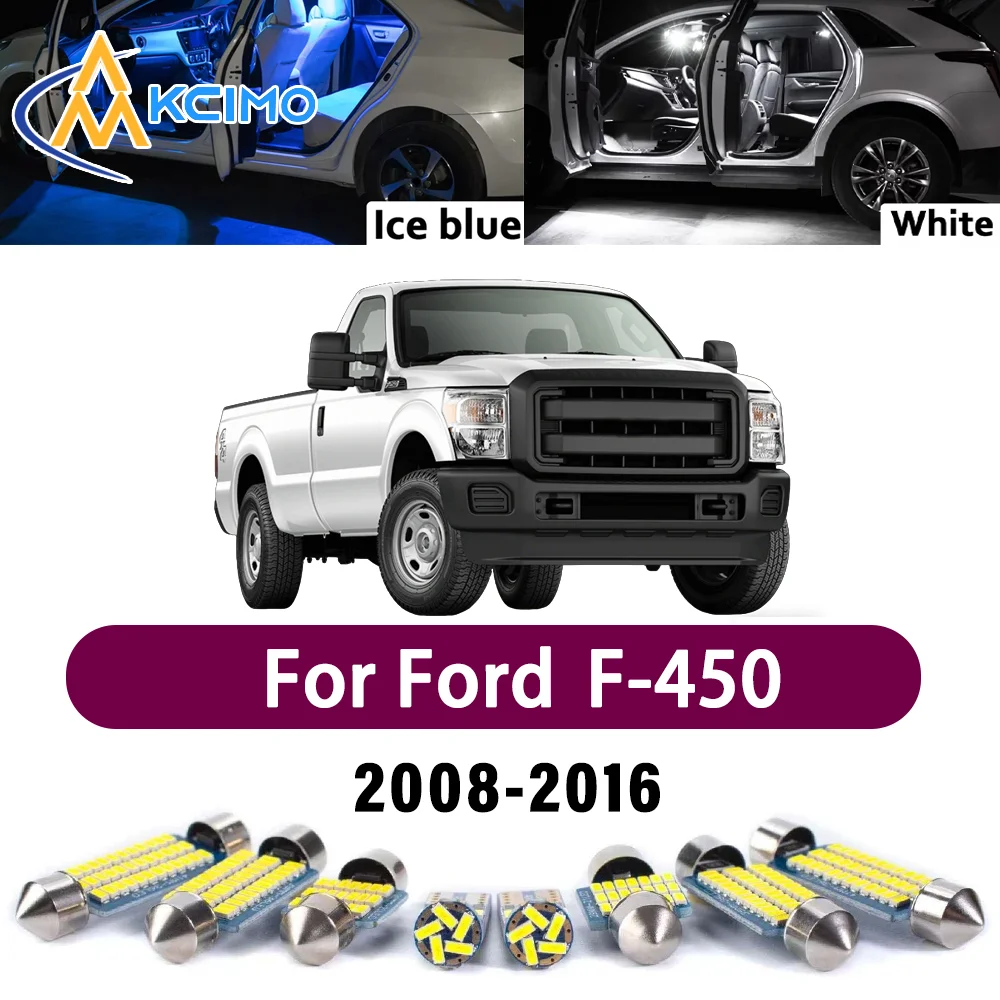 

Error Free LED Interior Light Kit for Ford F-450 2008-2016 Premium Bright Dome Trunk Mirror Reading Lamps Canbus