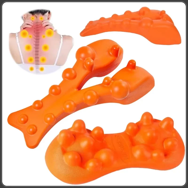 Cervical Traction Device Ergonomic Trigger Point Massager Tool Neck Shoulder Back Portable Cervical Massage Pillow