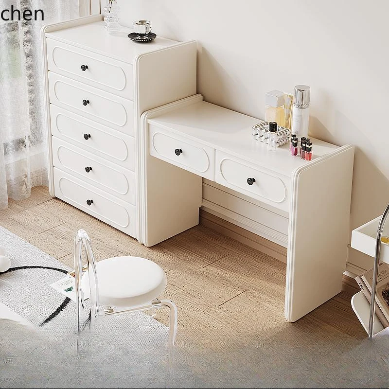 HXL solid wood chest of drawers, bedroom, bedside storage against the wall, living room paint four chest of drawers