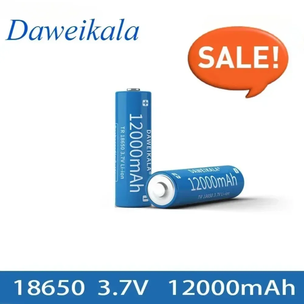 18650 3.7V 12000mAh High-Capacity Li-ion Battery Rechargeable Drop-Resistant For Flashlight Torch Headlamp Long Lasting