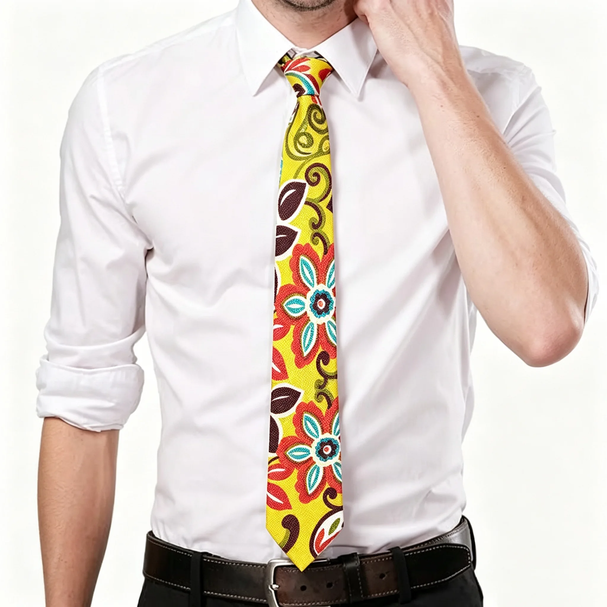 Dasi Pria Tipis Bahan Katun, D - Skinny Tie Men ulasan dan harga