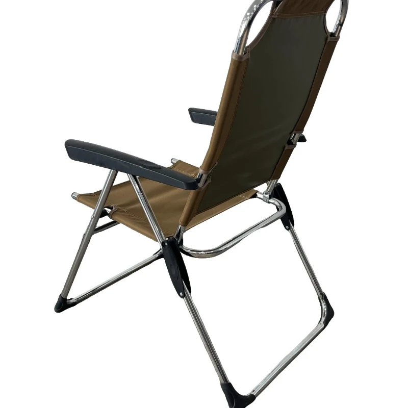 Outdoor folding camping chair Multi-gear adjustable recliner backrest Leisure picnic lunch break Fishing chair Multi-purpose