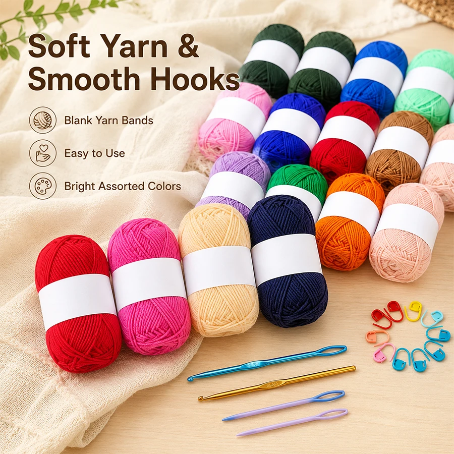 مجموعة إبر الكروشيه الملونة من - مراجعة Crochet Hook Set وسعره