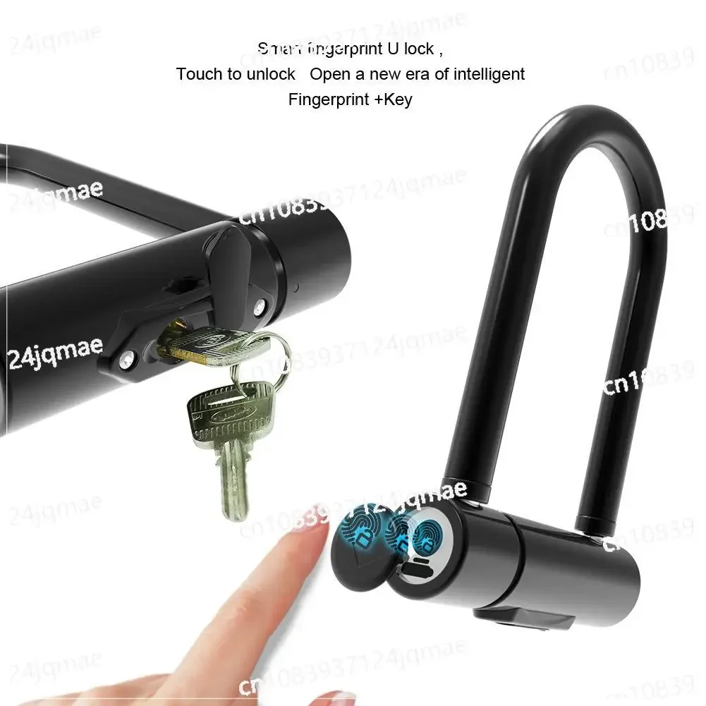 Fingerprint Unlock U-lock, Bicycle Lock, Motorcycle, Electric Vehicle Anti-theft Charging, Smart U-lock, Glass Door Lock