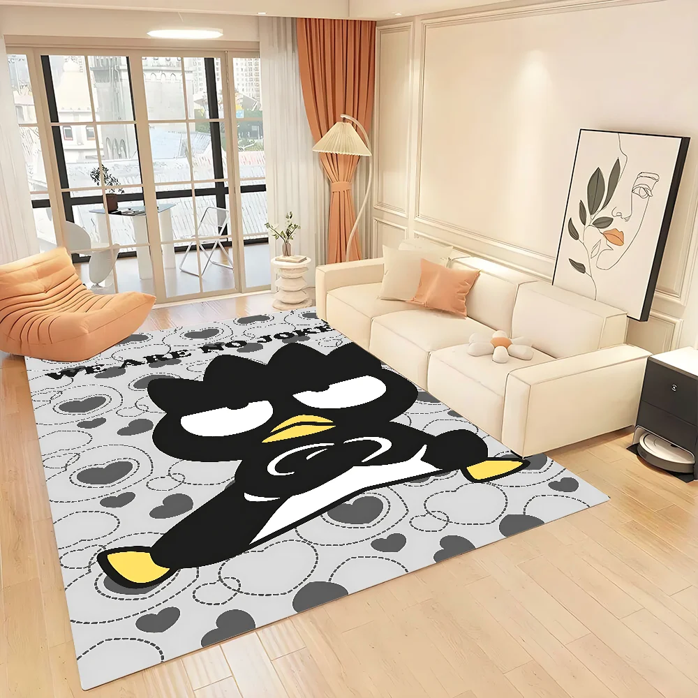 S-Sanrio B-Bad Badtz-maru Floor Mat Graphic Printed Flannel Doormats For Bathroom Kitchen Entrance Carpet Home Decor