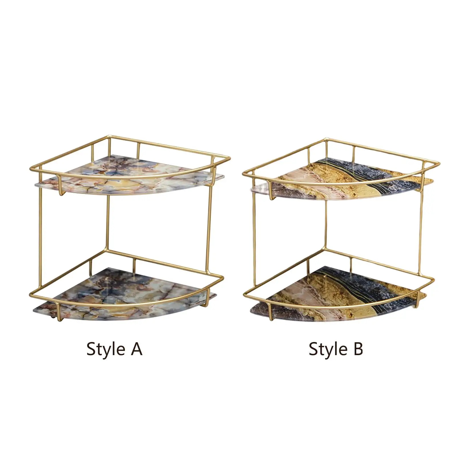 2 Tier Makeup Storage Shelf Iron Decoration Lipstick Perfume