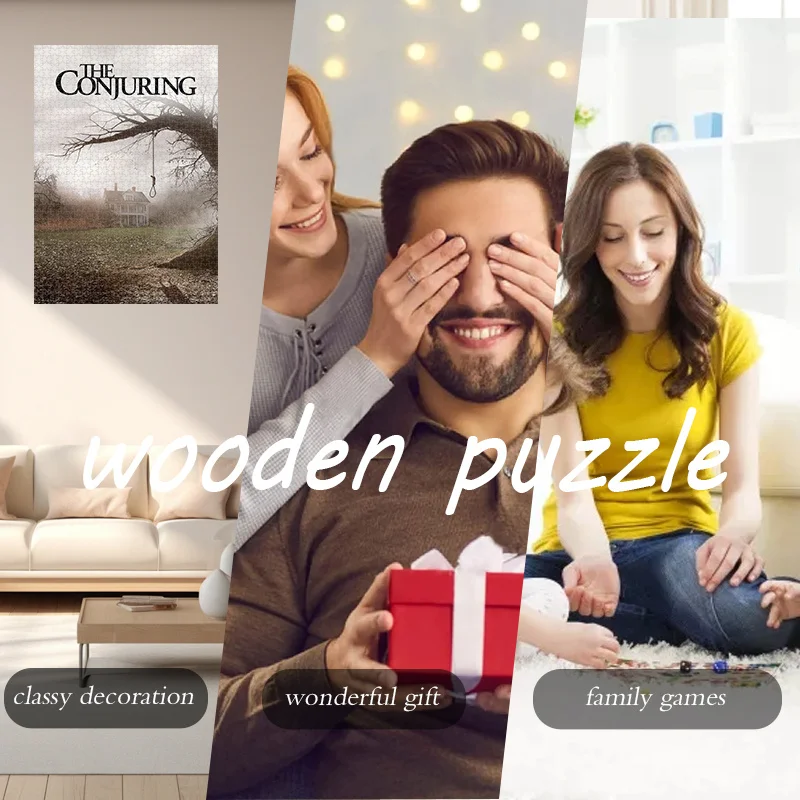 1000pcs "The Conjuring" Movie Puzzle - Officially Licensed Puzzle Game with Iconic House, Trees & Hanging Scene, Large 20x30 I