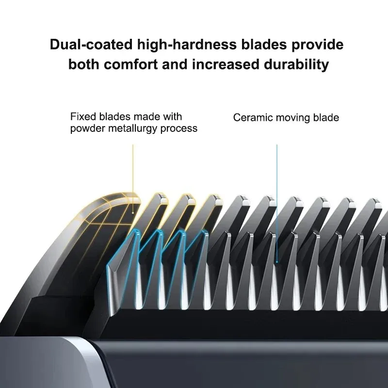 NEW MIJIA Hair Clipper 2 Hair Trimmer Professional Beard Cut Machine IPX7 Waterproof Wireless Haircut Machine CN view 3
