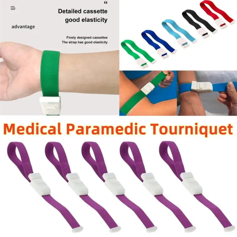 5/1Pcs Colored Médical Paramedic Tourniquet Quick Release Buckle Outdoor Sport Emergency For First Aid Médical Nurse General Use