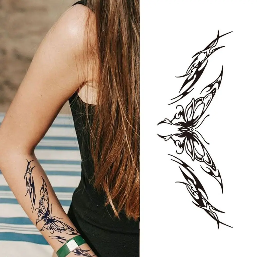 Waterproof Temporary Tattoo Stickers Heart Pattern Long-lasting Punk Tattoo Stickers Personalized Sweat-proof