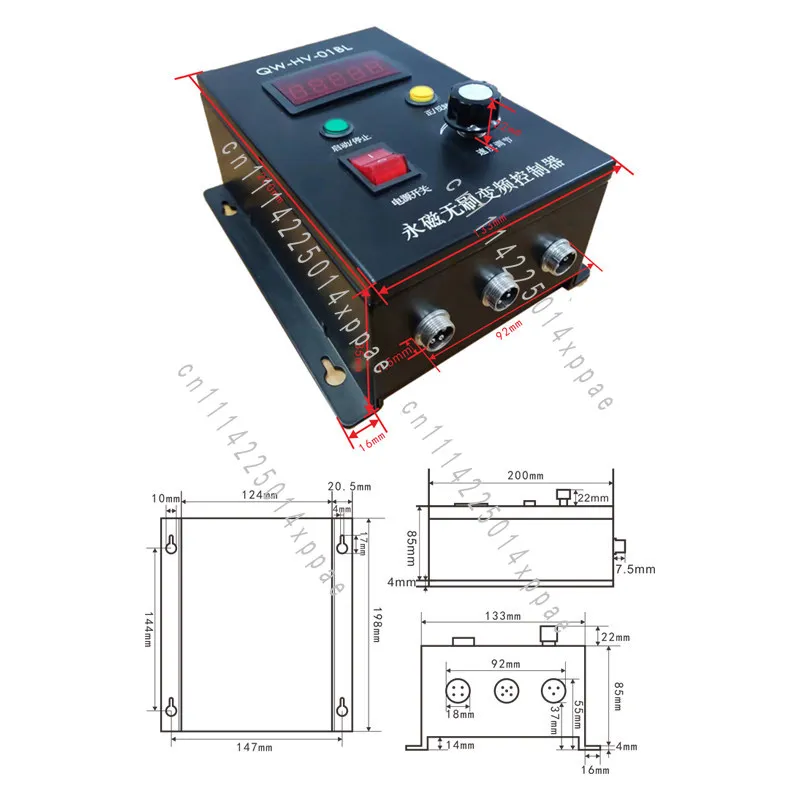 220V Brushless Small Motor High Power High Speed 3/6000 Rpm 750W100OW High Torque Brushless Motor Speed Regulation