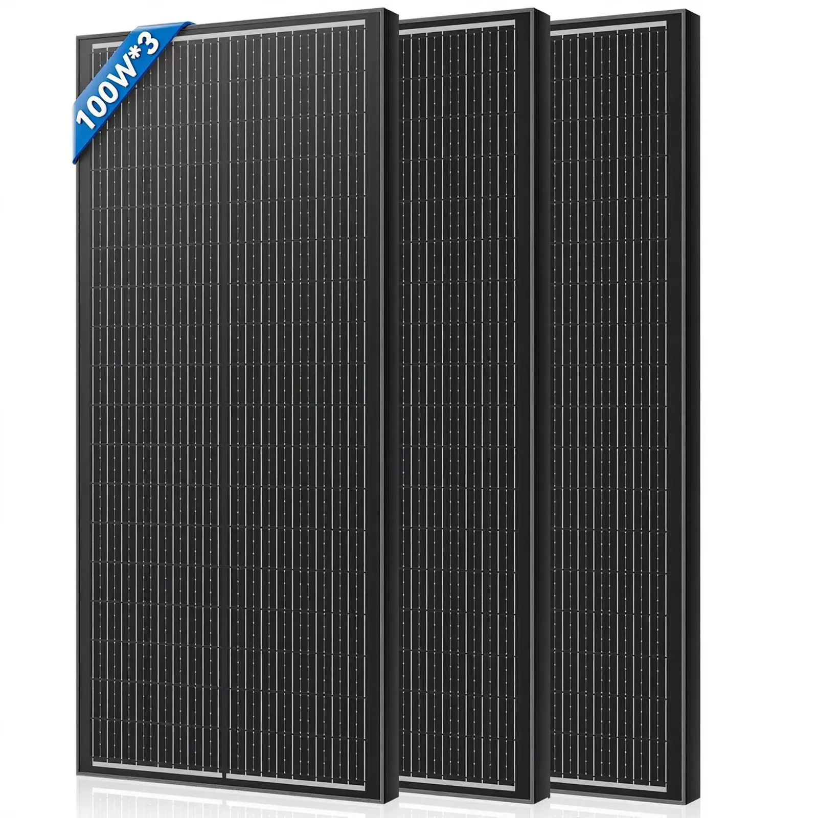 RVPOZWER 12.8V 100W/200W/300W/400W 18BB Rigid Solar Panel N-Type Mono Cells Waterproof PV Module for Camping Home RV image 3