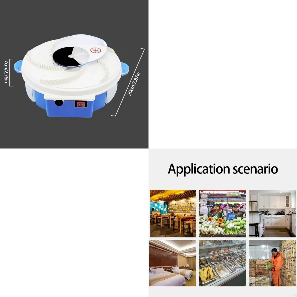 

USB Powered Electric Fly Trap Indoor Outdoor Use Quiet Rotating Fan Design Suitable For Kitchen Bedroom Office Camping C5AD