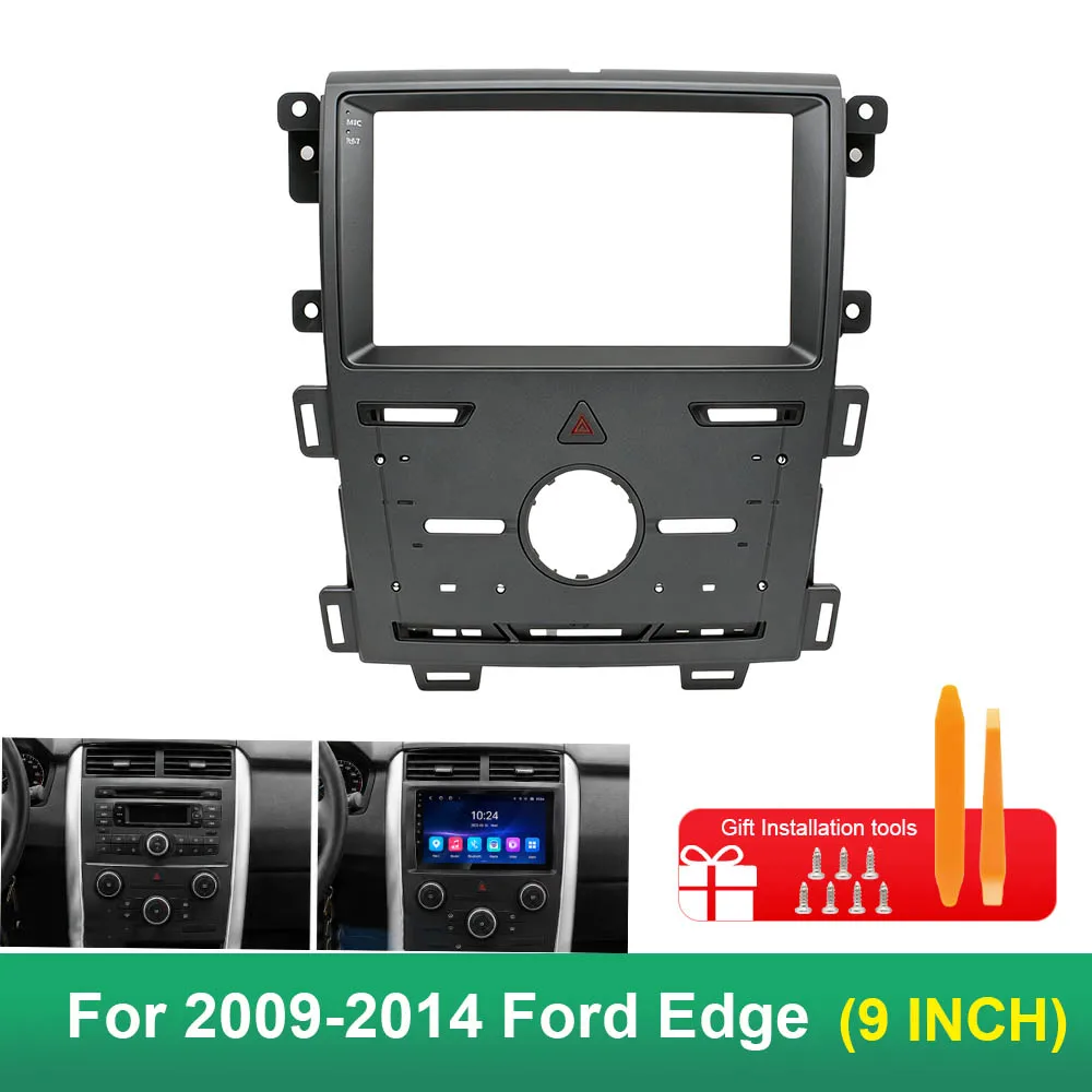 9 Inch For 2009-2014 Ford Edge Car Radio Fascia Dashboard Frame Stereo Installation Trim Panel