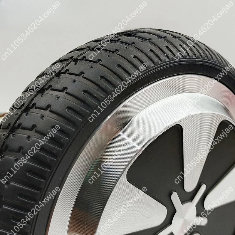 36V 6.5 Inch Self Balancing Scooter Motor 18*2.4 Magnet Aluminum Shell Motor With Solid Rubber Tire Replacement Parts*