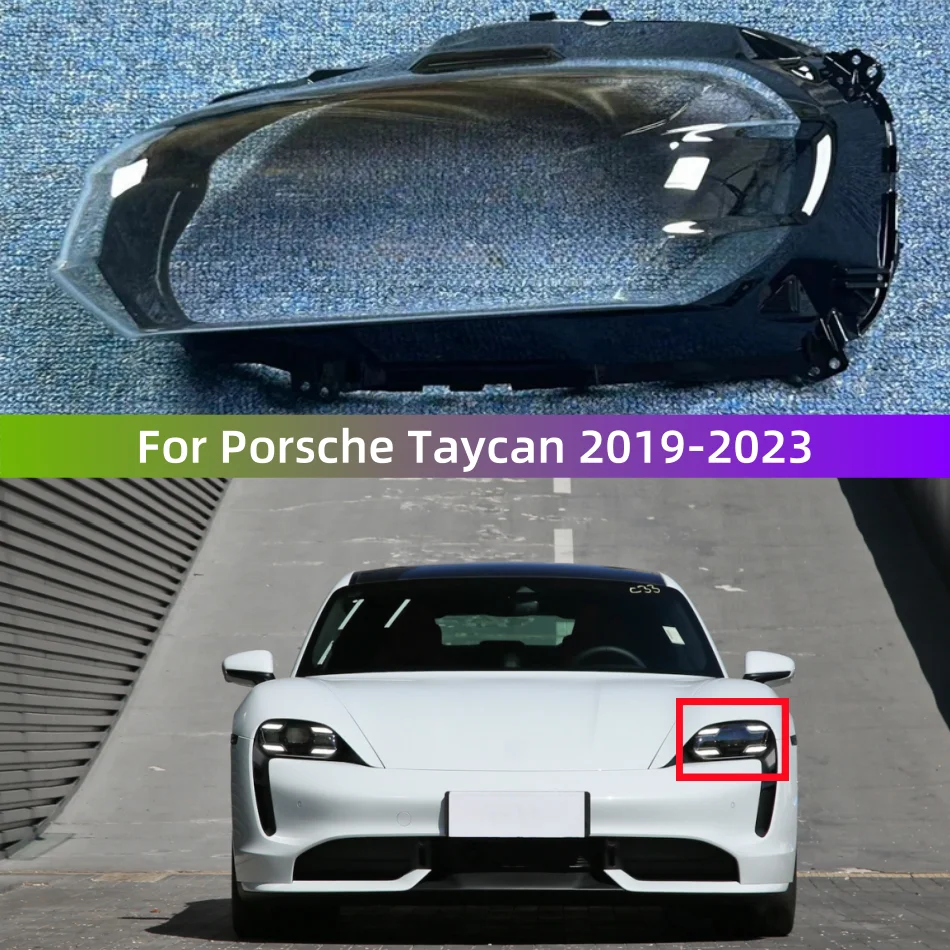 

Для Porsche Taycan 2019 2020 2021 2022 2023 автомобильный аксессуар крышка фары заменить оригинальный абажур