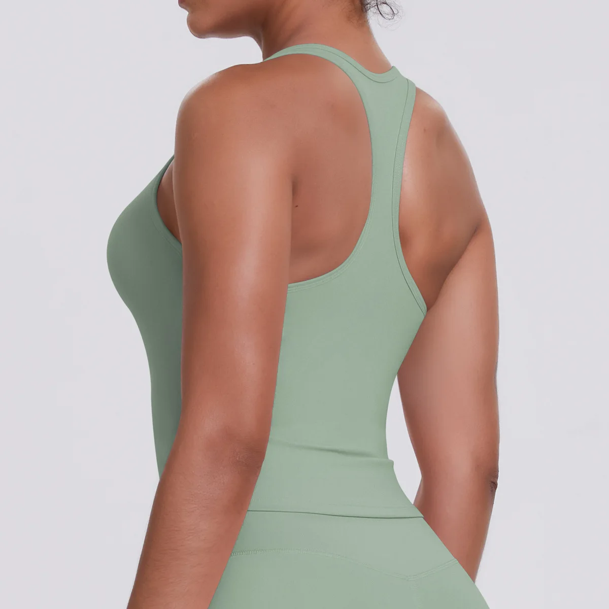 

Women Breathable Gym Top Shockproof Padded Push Up Yoga Vest Running Fitness Sports Tank Top Racerback Sports Vest Workout Top