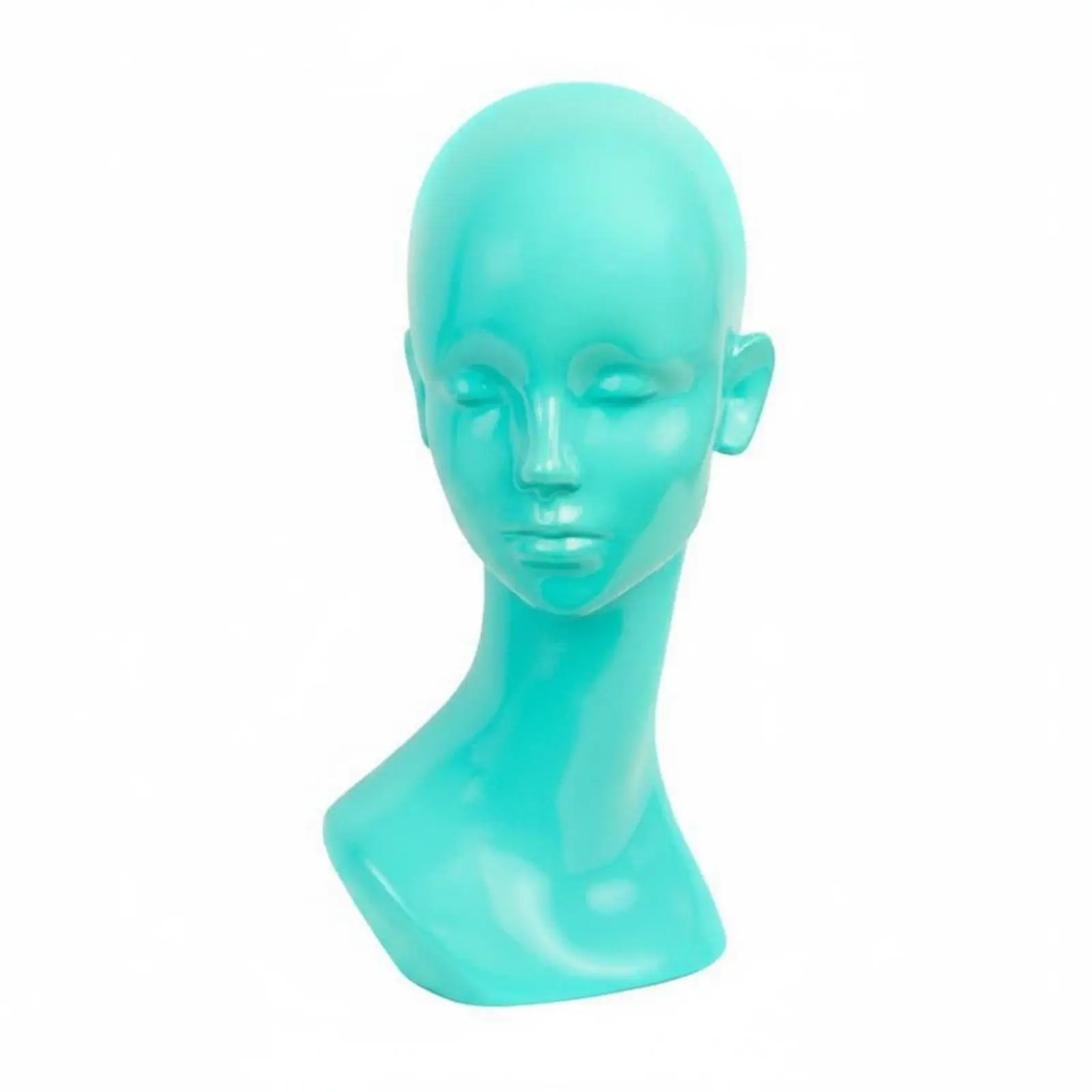 PVC Flocking Wig Display Head Mannequin for Hairpiece Hat Jewelry Showcase Stand Anti Static Styling Practice Doll Form