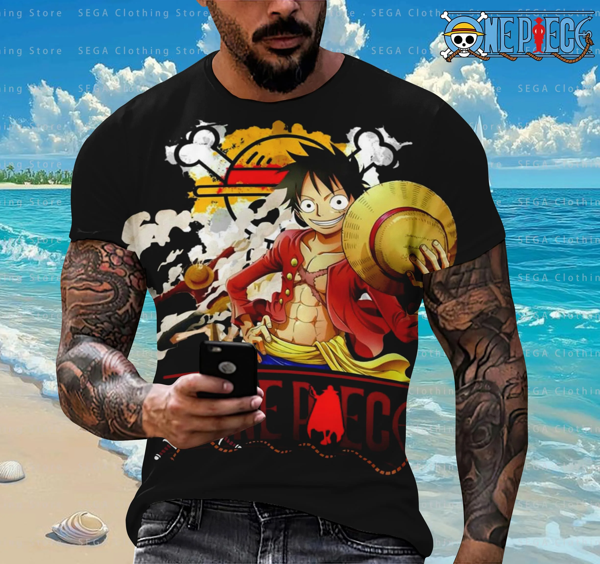 

Funny One Piece Shirt 3d Japan Harajuku Anime Men Short Sleeve Kids BoysT-shirt Luffy Printed Tshirt Men's Clothing Tops & Tees