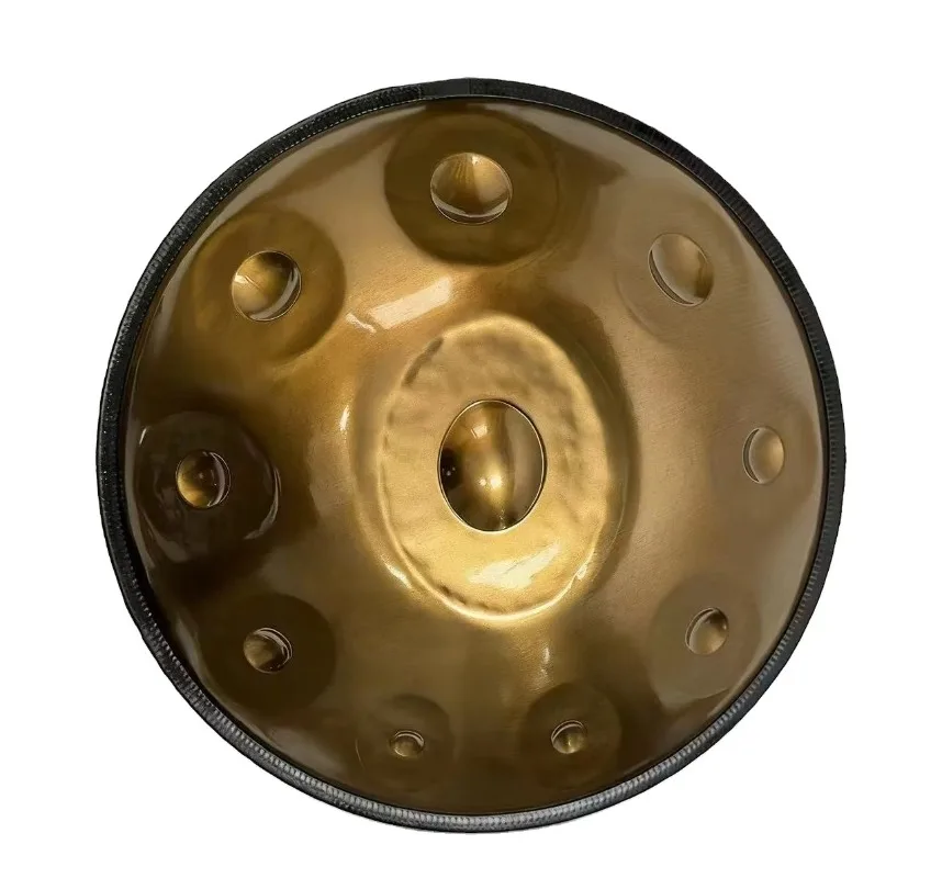 Handmade Handpan Drum in D Minor 10 Notes 22 Inch Stainless Steel Hand Pan Hand Drum With a Handpan Bag