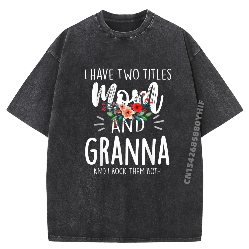 

Пустая футболка с цветочным принтом «У меня два титаля и бабушка», «Я рок-то», 100% хлопок, стираные топы, День памяти