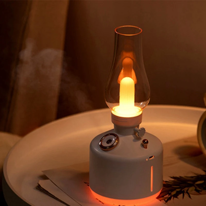 Lampada retrò Umidificatore Diffusore di aromi wireless Luci di olio essenziale ricaricabili Nebbia fredda per il regalo di Natale