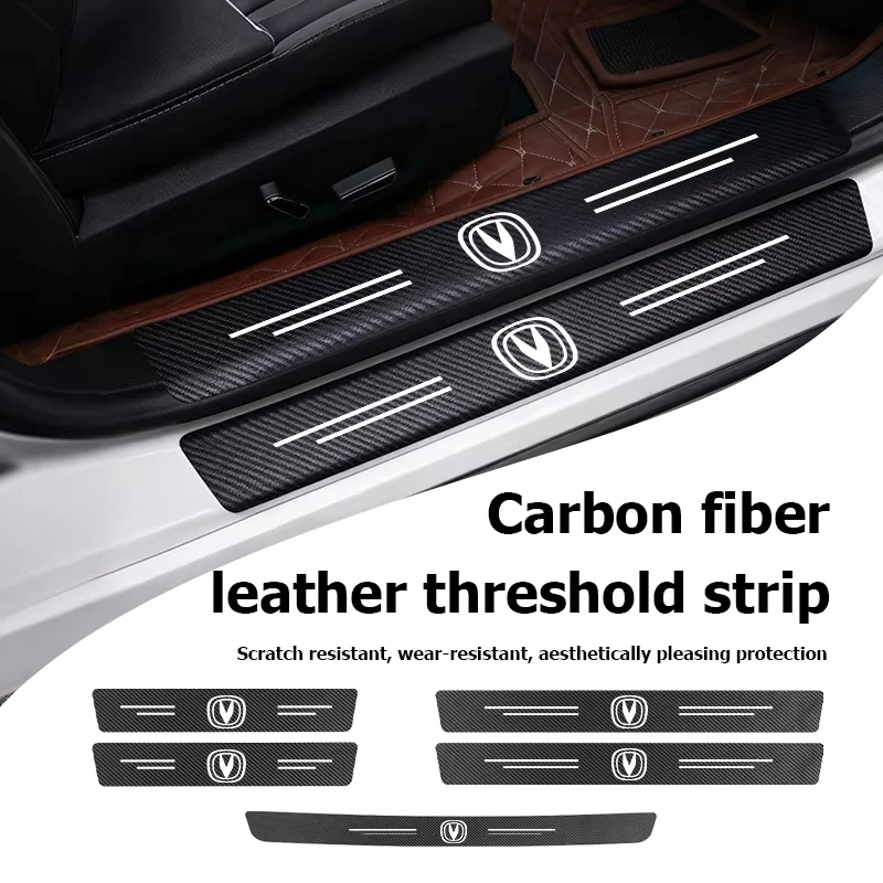 Car Door Trunk Carbon Fiber Texture Sill Anti Scratch Protection Strip For Changan Alsvin Eado Raeton PLUS CS15 CS35 CS95