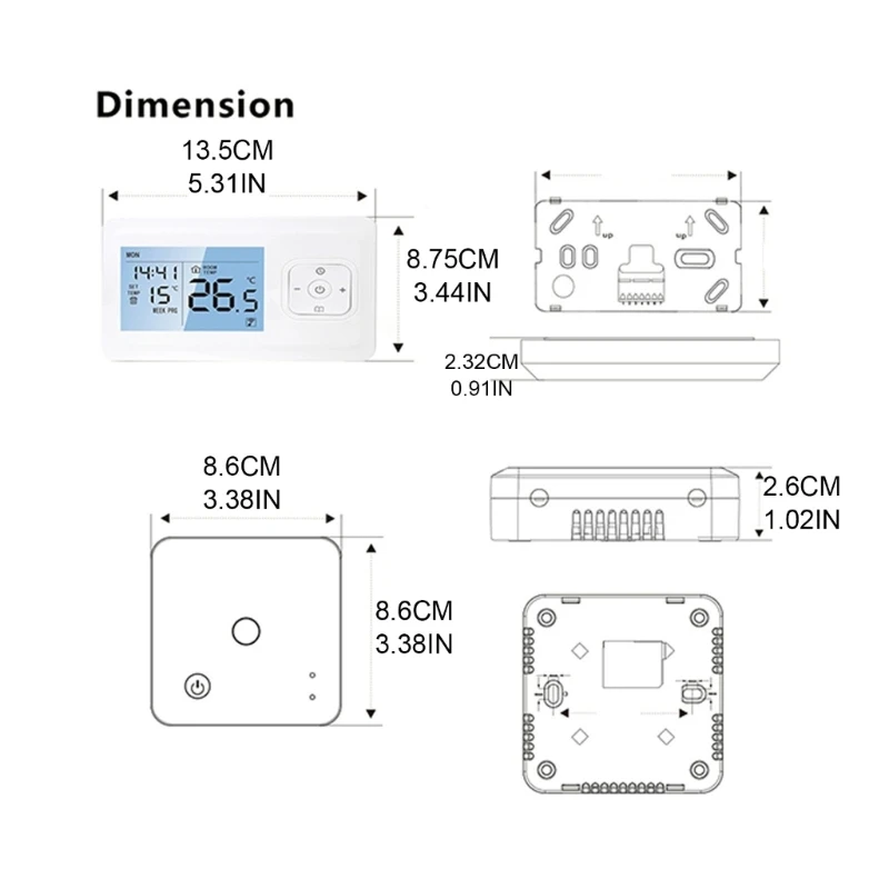 Termostato WiFi Controlador temperatura digital Control aplicación Pantalla LED