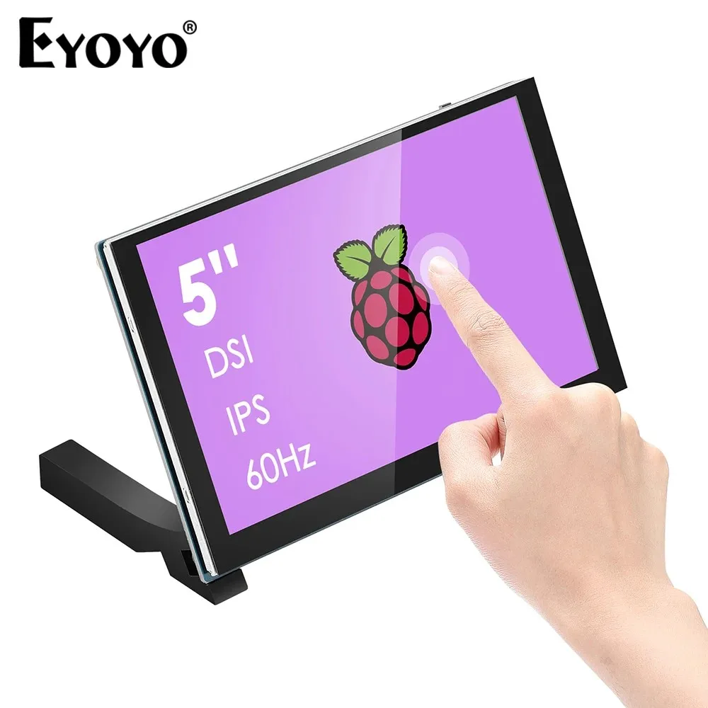 

Raspberry Pi 4B/3B+/3B/3A+/2B/B+ Touchscreen Monitor 5 Inch 800x480 IPS Color Capacitive Touch Screen DSI Display For PC Phone