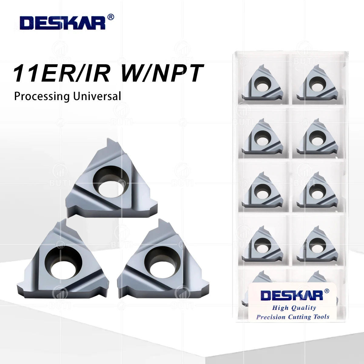 

DESKAR 100% Original Thread Cutting Tool Serie 11ER 11IR 11W 14W 16W 19W NPT BSPT LDC LDA CNC Lathe Machining Alloy Thread Blade