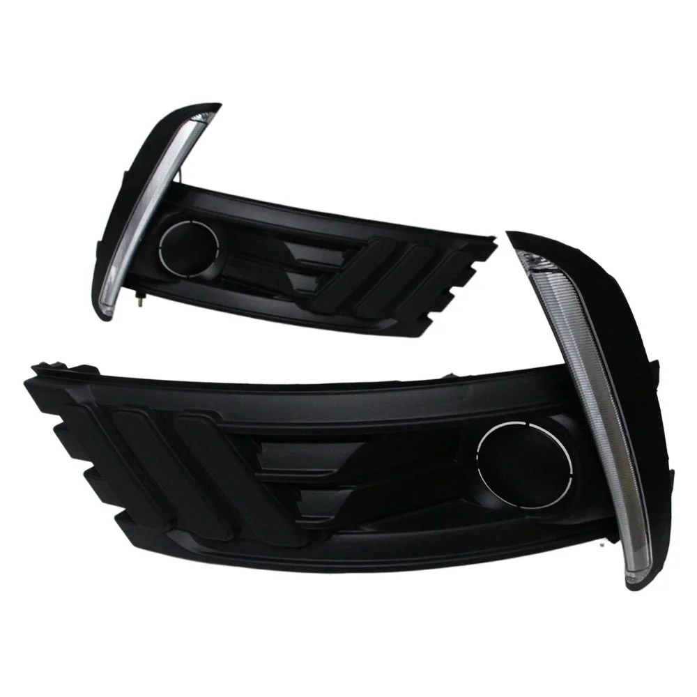 Daytime Running Lights For Toyota Corolla 2017-2018 OEM Style Dual Direction Black Stripe
