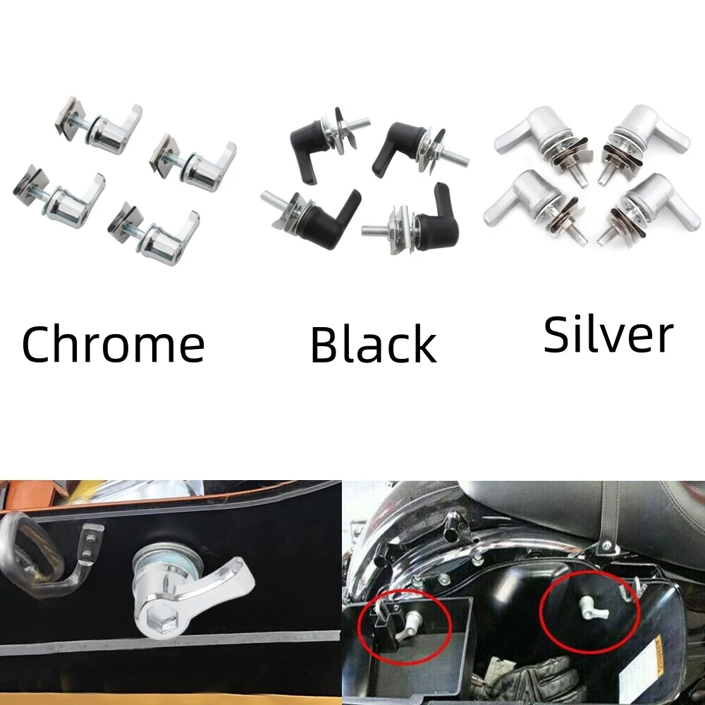 

Motorcycle Accessory Saddlebag Lever Lock Bolts And Nuts Kit With Hard Saddlebag For Harley Street Glide Touring Road Glide CVO