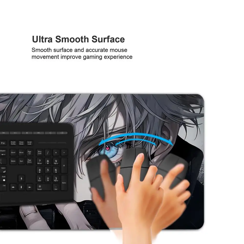 Gaming Large Mouse Pad Jujutsu Kaisen Gojo Satoru Mousepad With  Lock Edge Thickened Computer Keyboard Mat Rubber Anti slip Mats